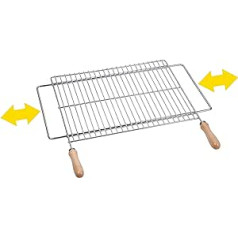 Sauvic 02815-Ausziehbarer Grillrost aus 304 Edelstahl 63.5x62.5x3 cm