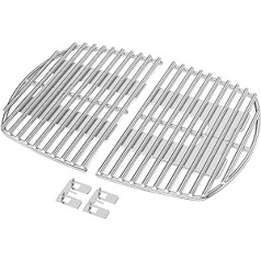 Onlyfire Stainless Steel Cooking Grate Set, Replacement Grill for Weber Q1000 Q1200 Q1400 Gas Grills, Replacement for Weber 7644
