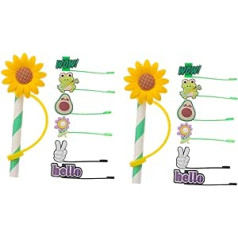 Healeved 14 Stk Strohhalmkappe Aus Silikon Süße Strohdeckel Spritzwassergeschützte Strohspitzen Strohabdeckung Protektoren Für Strohstöpsel Strohstecker Dekor Saft Kieselgel Spitzer Hut