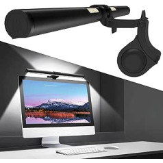OOWOLF [ekskluzīvs oriģinālais dizains] datora monitora lampa, divu gaismu USB ekrāna lampa, ekrāna galda lampa, 41 cm aptumšojama spilgtuma atmiņas funkcija, acu kopšana / 3 krāsu temperatūras