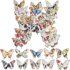 45 vienetų senoviniai drugelių lipdukai, specialios formos gražių drugelių kolekcijos lipdukai, skirti iškarpoms, „pasidaryk pats“ rankdarbiams, nešiojamiesiems kompiuteriams, šiukšlių žurnalas, dovanos suaugusiems, vaikams