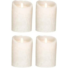 sompex komplekts 4 Flame LED īsta vaska sveces 12,5 cm White Frost, 35740, Adventes vainagu komplekts