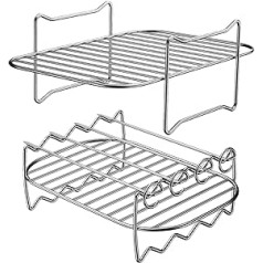 BBQ Grillrost, Warmhaltegrillrost aus Edelstahl - Edelstahl-Grill-Expander-Rack für Wandern, kempings, āra un Reisen Tartaglia