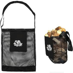 Grybų medžioklės krepšys, grybų šėrimo krepšys, tinklinis pašarų maišelis derliaus nuėmimui, sulankstomas vaisių rinkimo grybų krepšelis