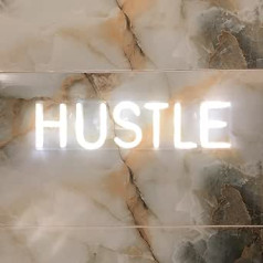 HUSTLE LED Neona izkārtnes Jaunums Gaismas Sienas Māksla Dekoratīva Sienas Piekarināma Izkārtne Guļamistabai Viesistabai Bērnu istabai Ballīte Mājas Dekors Neona Nakts gaisma USB Barošana Liela 50 x 12,4 cm Balta