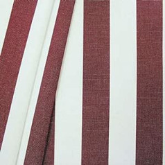 Awning Fabric Outdoor Fabric Stripes Width 160 cm Sold by the Metre Wine Red / White