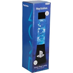 Paladone PP10211PS Playstation Glitter Flow Night, guļamistabas dekors Mood Light, 33 cm lampa, plastmasa, daudzkrāsains