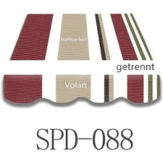 Vana Deutschland Awning Fabric SPD088 Replacement Fabric Plus Valance Ready Sewn 4 x 3 m (4.5 x 3)