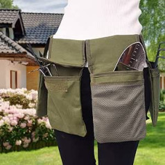 Garden Tools Canvas Hanging Belt Bag with 4 Pockets Waterproof