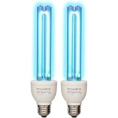 BAIMNOCM UVC dezinfekavimo lemputė be ozono baktericidinė UV lempa 25 vatai 254 nm pynimo ilgio UV-C dezinfekavimo lempa rūsio E26 lizdui