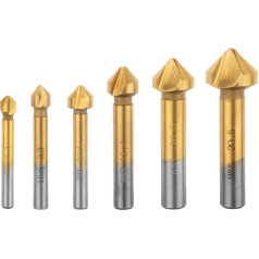 Verto Countersink conical chamfer drills 6.3-20.5 mm, set of 6