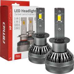 LED automobilių lemputės hp full canbus h1 12v 24v 6500k amio-03671