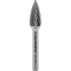 Graphite Metāla frēze HM, G tips (asa izgriezuma), 12 x 25 mm, kāts 6 x 45 mm