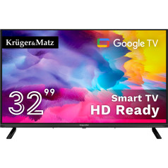 Kruger&Matz 32 collu HD Google TV, DVB-T2/S2/T/C H.265 HEVC