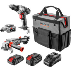 Graphite E+ set: drill (58G000), grinder (58G003), USB adapter (58G025), 2x batteries (58G001/04), charger (58G002)