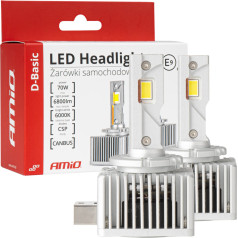 LED automobilių lemputės d-basic d1s d1r 6000k canbus amio-03626