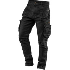 NEO 5 kabatu DENIM darba bikses, melnas, XL izmērs