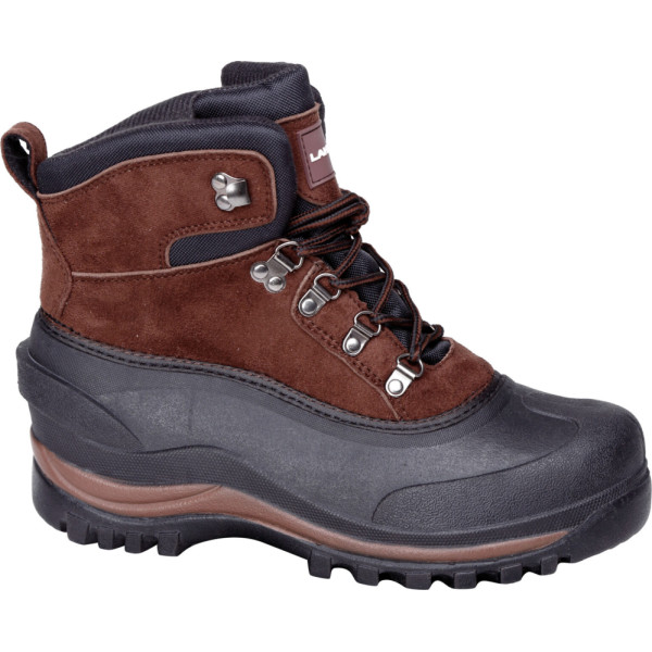 Synthetic suede snow boots. brown, 