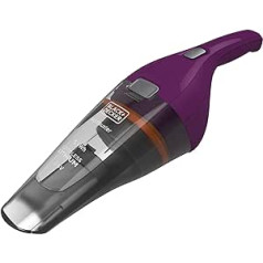 Black+Decker 5,4 Wh, 3,6 V litija bezvadu rokas putekļu sūcējs Dustbuster, NVB115W, baklažāns