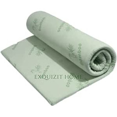 EXQUIZIT HOME Bamboo Memory Foam virsmatracis ar noņemamu rāvējslēdzēju, antibakteriāls, hipoalerģisks, 90 x 190 cm + 2 cm