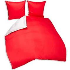 Eurofirany gultas veļas komplekti Mako Satin Red 220 x 200 x 1 cm