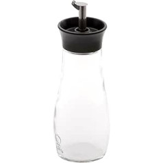 Weber 17554 Clear Glass Oil and Vinegar Bottle, Dripless Stainless Steel
