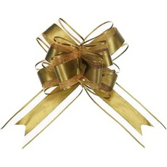 uxcell 20 Stück 22,9 cm extra große Schleife, Geschenkpapier, große Organza-Schleifen, Band, Gold, für Hochzeitskörbe, Geschenke, Weihnachtsfeier