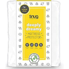 Snug Deeply Dreamy Super Soft Quilted Mattress Protector with 30 cm Extra Deep Fitted Skirt, Machine Washable and Hypoallergenic, Double 190 x 135 cm