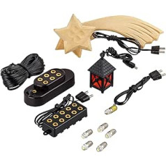 MaMeMi Luminous Star with Accessories for Crib Lighting with Electric Cable, Lantern, Bulbs, Extension Cable etc. [Nativity Scene Supplies/Accessories for Nativity Scenes]