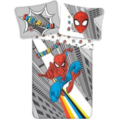 Jerry Fabrics Marvel Spiderman 2-daļīgs gultas veļas komplekts Izmērs: 140 x 200 cm, 70 x 90 cm, 100% kokvilna, daudzkrāsains