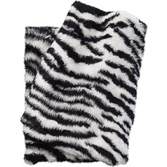 Animal Fun mākslīgās kažokādas auduma materiāls - Zebra raksts - 1 metrs - 150 cm x 100 cm