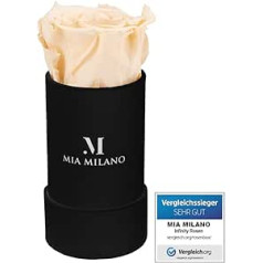 Mia Milano Infitnity Rozes in Box I Black Rose Kaste ar īstiem konservētiem ziediem I Dāvana sievietēm I Puķu kastes plaukts 3 gadi