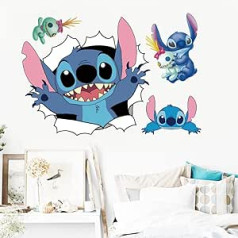 3D Cartoon Wall Stickers for Girls Self Adhesive for Girls Room Bedroom Living Room Art Home Decor Size:(40x60cm)