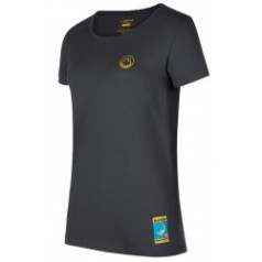 Krekls CLIMBING on the MOON T-Shirt W XS Carbon/Giallo