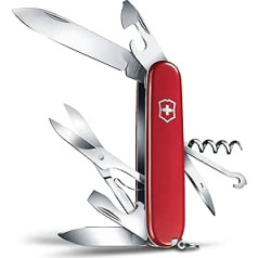 Victorinox 13703 Taschenmesser Climber (14 Funktionen, Schere, Klinge, Dosenöffner, Korkenzieher, Schraubendreher) rot, 9,1cm