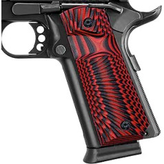 Guuun 1911 Pistol Grips Full Size Grips Rifle Hard Case G10 Grips Ambi Safety Cut Big Scoop Sunburst Texture