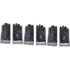 Kisangel 3gab Riteņbraukšanas cimdi Treniņu cimdi vīriešiem Cimdi treniņiem Slēpošanas cimdi Touchscreen Gloves PU sporta cimdi vīriešiem Neslīdošas daļiņas Vīrietis