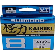 Shimano Kairiki 8, 150 m, yellow, 8 x braided fishing line, 59WPLA58R