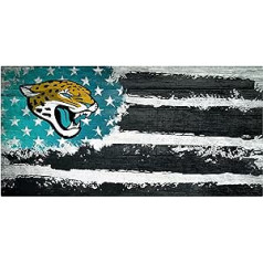 Fanu darbi NFL Jacksonville Jaguars Unisex Jacksonville Jaguars karoga zīmes komandas krāsa, 6 x 12