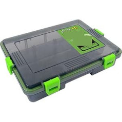 RAHBI Fishing Tackle Box Large Capacity Fishing Accessories Tool Storage Box Fish Hook Bait Fake Bait Box Fishing Supplies leisurely (Color : Green 22.5 * 18 * 5cm)