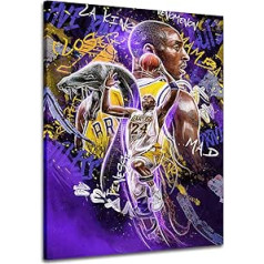 EXPOTE Kobe Bryant plakātu audekla mākslas druka Mamba mentalitāte Iedvesmojoša audekla sienas māksla Basketbola spēlētājs sporta mājas dekors motivējošs mākslas darbs Mājas biroja sporta zāles sienas dekors 16x24 collas