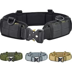 ACTIONUNION Slim Battle Belt Set Airsoft Molle Belt Tactical Combat Belt War Belt