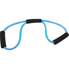 LOFAMI Widerstandsbänder, Übungsrohrband Brustputze, Widerstandstraining Bands Yoga Gym Fitness Ziehen Seil 8 Wort elastisch (Color : Blue)