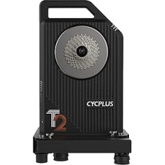 CYCPLUS T2 rullīšu trenažieris velosipēds, BLDC Motor Drive Smart Roller Trainer šosejas velosipēds iekštelpu braukšanai - 2000 W pretestība, savietojams ar lietotni Zwift