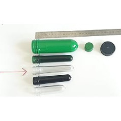 Geo-Versand Petlinge Top Price - 9-15 cm Black, Green, Clear, Opaque with Screw Cap Preform Preforms