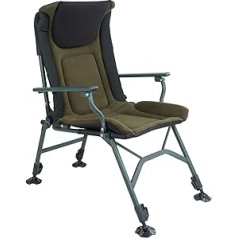 smartpeas Camping Chair - Portable & Lightweight - for Outdoor - Foldable - Made of Robust 600D Polyester and Aluminium - 94 x 60 x 95 cm - Green, Folding Stool