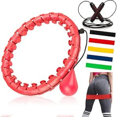 Hula Hoop Fitness Hula Hoop Fitness svars ar lecošo virvi un elastīgām muskuļu saitēm — Hoola Hoop Fitness ar muskuļu komplektu