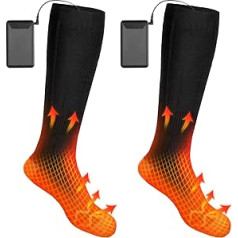 Beheizte Socken Beheizbare Socken Damen Herren,Elektrische Warme Socken Wiederaufladbare 4000 mAh Batterie Heizsocken Elektrisch Fusswärmer