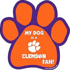 All Star Dogs NCAA Clemson Tigers Paw Print automašīnas magnēts