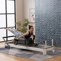 ZALIX koka gulta dižskābarža jogas gulta, Pilates fitnesa aprīkojums, komerciāla un mājas kardio treniņu gulta, izgatavota no alumīnija sakausējuma, A